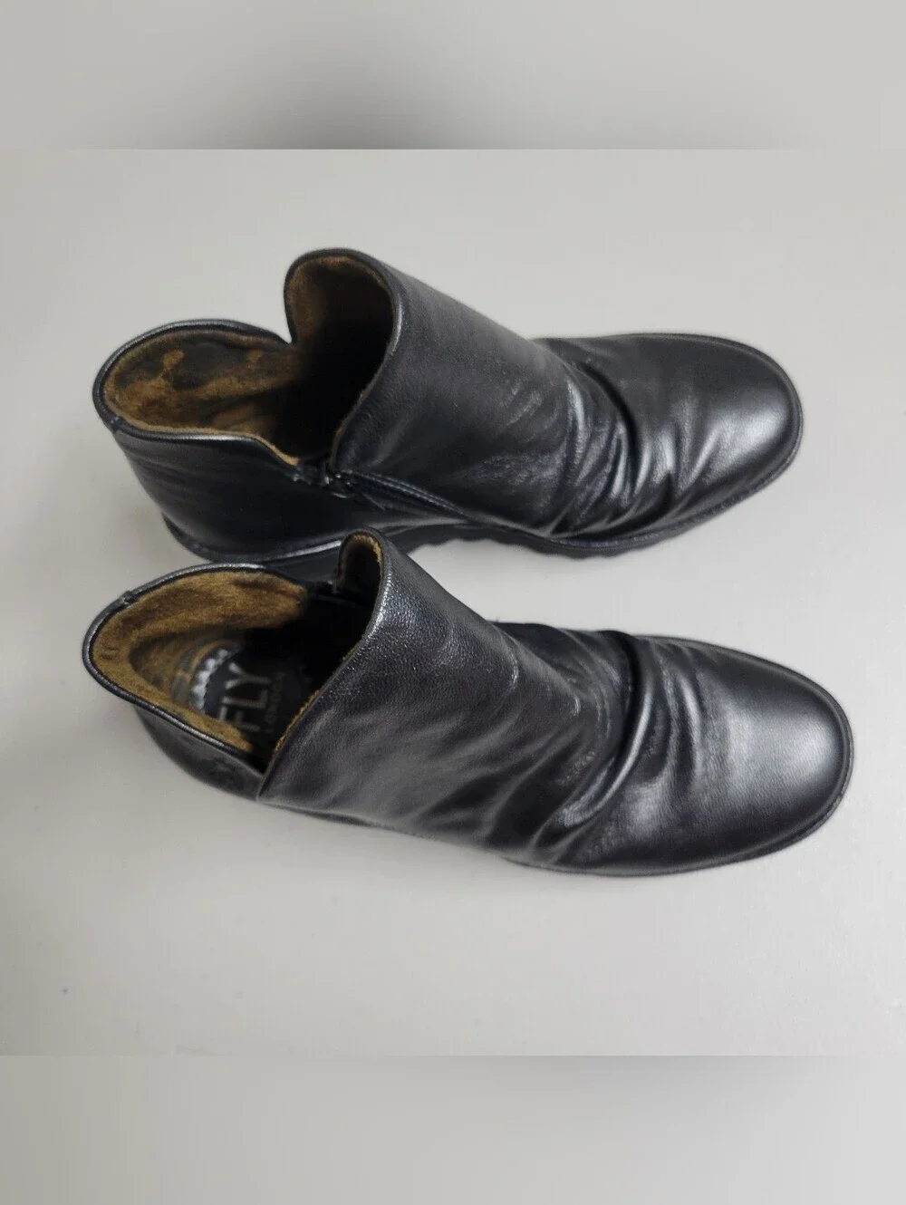 Fly London NWOT Yip  Leather Ankle Boots Size 37.